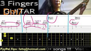 "Arthur's Theme (Best That You Can Do)" 3 fingers Solo Fingerstyle Chord Melody Guitar Lesson screenshot 2