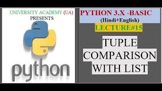 PYTHON 3.X BASIC | TUPLE and TUPLE vs list