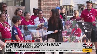 Dauphin Co. residents rally ahead of crucial immigration vote at commissioners meeting