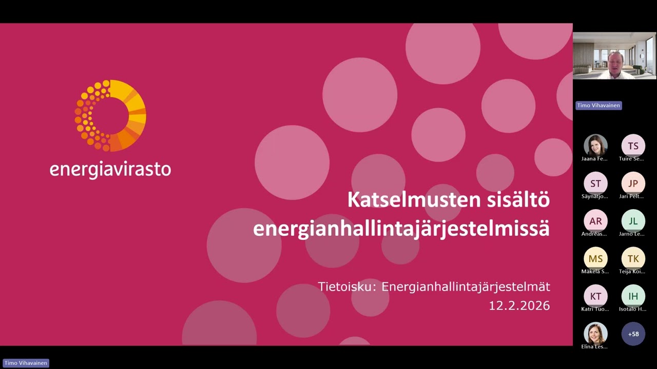Tietoisku: energianhallintajärjestelmät 12.2.2026