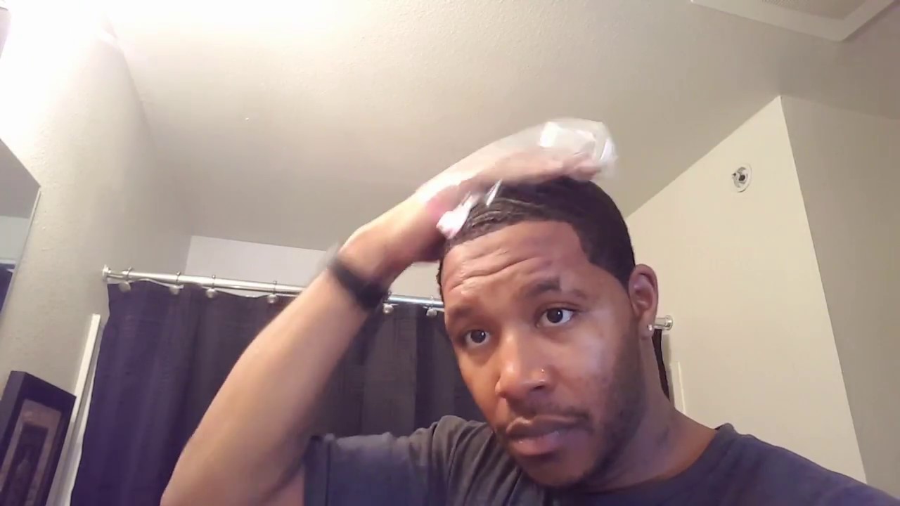Plastic bag method:How to lay down stubborn hair while wolfing to get 360  waves - YouTube