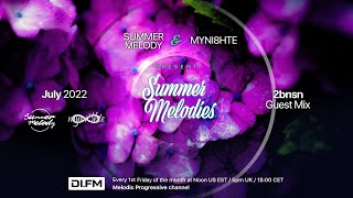 Summer Melodies on DI.FM - July 2022 with myni8hte \& Guest Mix from 2bnsn