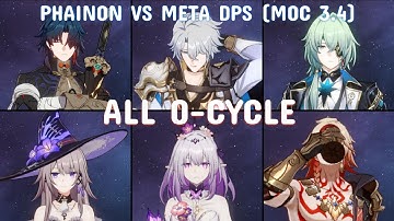 (All 0-cycle) E0S1 Phainon vs Meta DPS - MOC 3.4 - Honkai: Star Rail