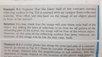 Suppose that the lower half of the concave mirror