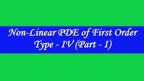 PARTIAL DIFFERENTIAL EQUATIONS   LECTURE 13