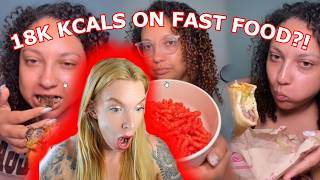 HellooItsDanie Eats OVER 18k Energy Units In Fast Food ALONE In One Week!! WIEIAD Reaction