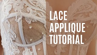 How to sew lace applique with a sewing machine.