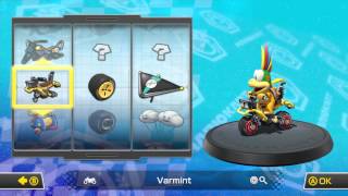 Mario Kart 8 Gameplay - Character Selection Scren - Vehicle & Part Selection Screen