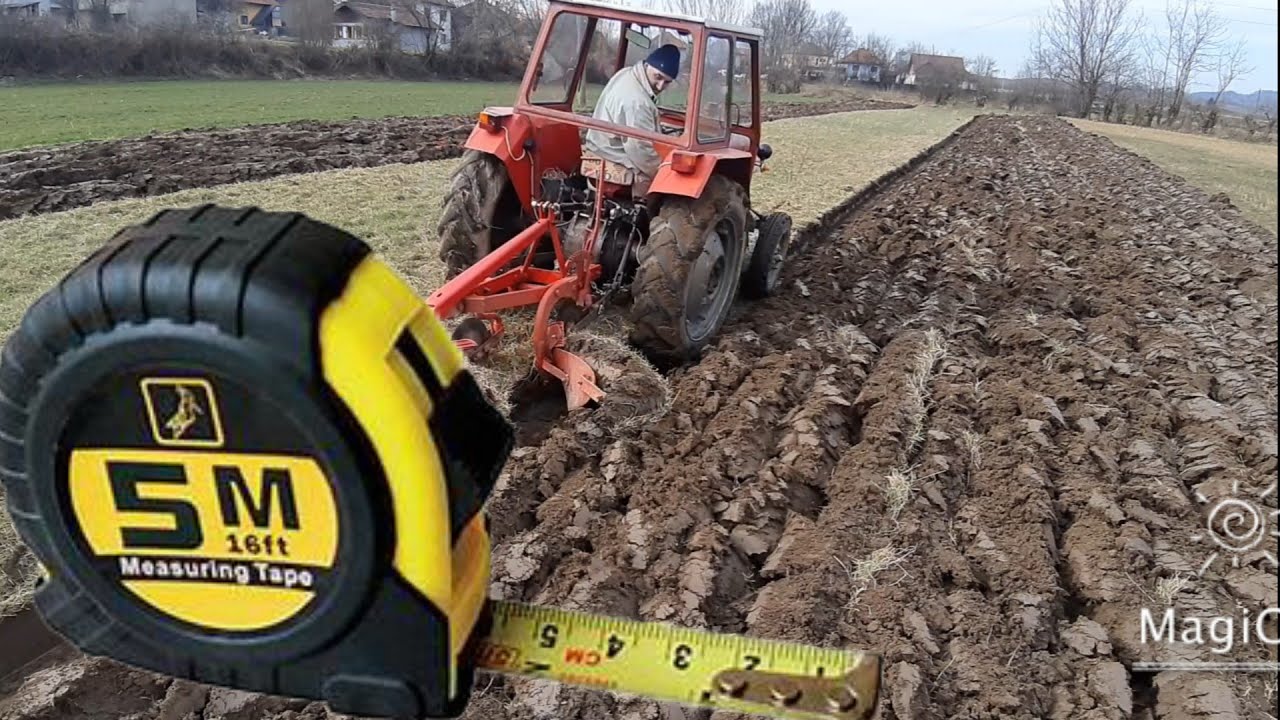 Štelovanje pluga pomoću metra - traktor imt 533