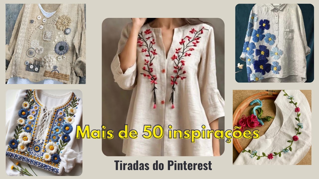 ✨ Blusas Bordadas à Mãos de fadas.  Que Vão Tocar o Seu Coração | Inspirações Lindíssimas