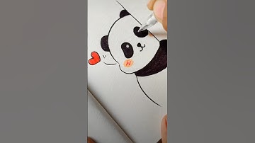 Panda 😲drawing🐼| how to draw panda|#trending #art #viralvideo #drawing @Brainybits748