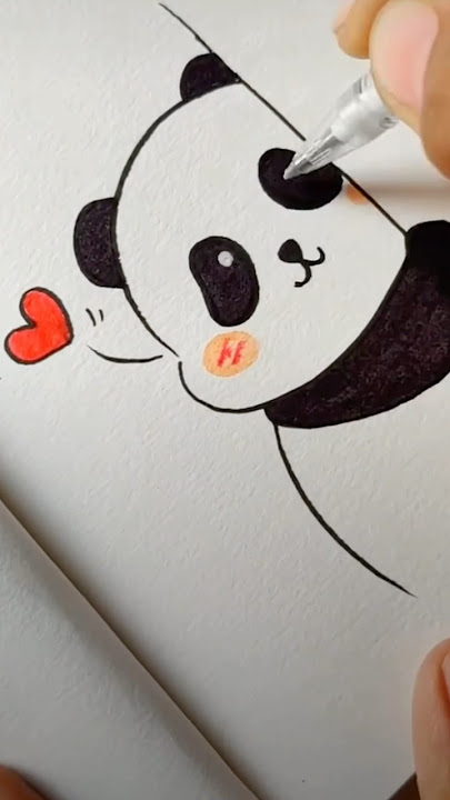 Panda 😲drawing🐼| how to draw panda|#trending #art #viralvideo #drawing @Brainybits748