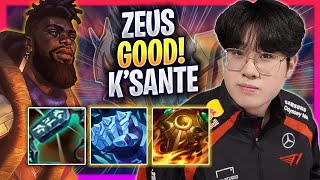 ZEUS IS SO GOOD WITH K'SANTE! - T1 Zeus Plays K'sante TOP vs Renekton! | Season 2024