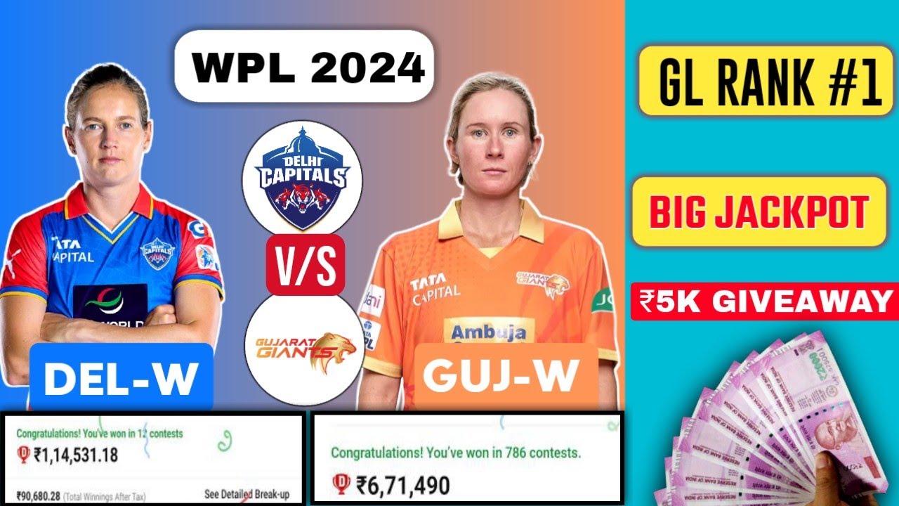 DEL-W vs GUJ-W Dream11 Analysis | DEL-W vs GUJ-W DREAM11 Final Team | WPL 2024