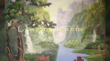 Tranh Đắp Xi Măng (Đắp Phù Điêu Đồng quê trên tường bằng xi măng vẽ màu)