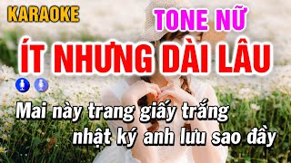 🔴 Ít Nhưng Dài Lâu - Karaoke -Tone Nữ - Si Giáng Thứ (Bbm) || BẢO ANH MEDIA ♫