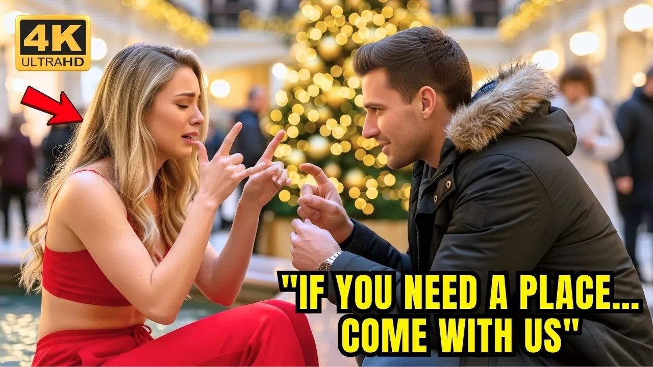 A Deaf Woman Cried Alone on Christmas Eve — Until a Single Dad Signed “Come Home With Us”