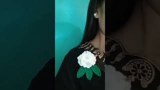 #crochet Rhododendro pin for sari and any traditional dress 🌺