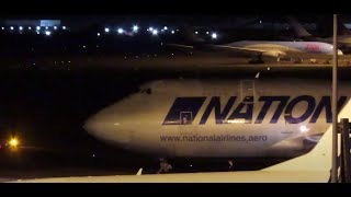 NATIONAL AIRLINES BOEING 747-400 FREIGHTER N919CA ARRIVING AT BIRMINGHAM AIRPORT 11/12/23
