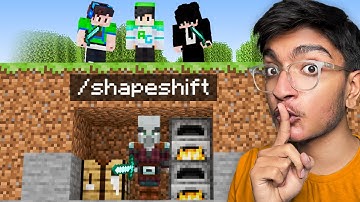 Minecraft Manhunt (1V3) But I Can Secretly SHAPESHIFT..!