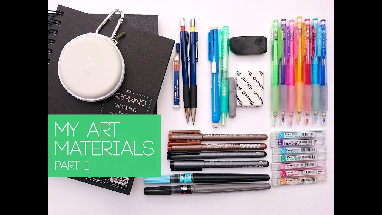 MY ART MATERIALS ~ Part I - YouTube