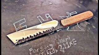 Making a simple Japanese kitchen knife from leaf springs