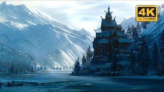 Norse Church In Fjord Ins Creed Valhalla Live Wallpaper 4K