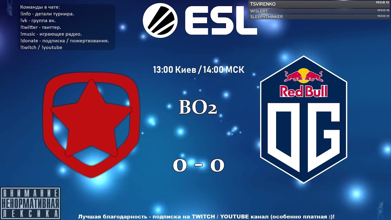 [RU] Gambit Esports vs. OG - ESL One Katowice 2019 BO2 @4liver_r