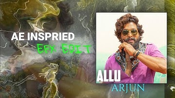 AE INSPRIED ।। ALLU ARJUN।।EFX EDIT #shorts #efxstatus