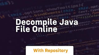 decompile java file online