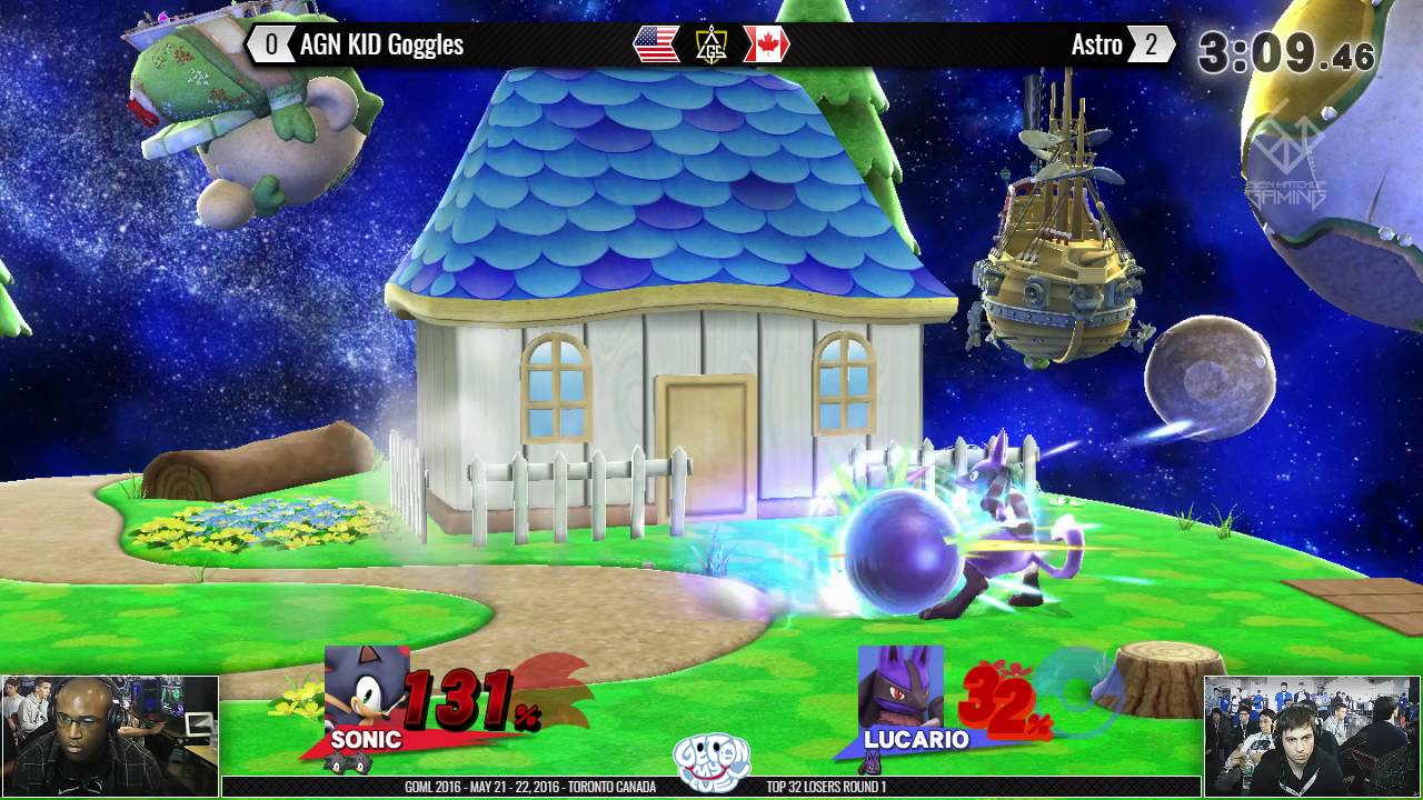 GOML 2016 - AGN KID Goggles (Sonic) vs Astro (Lucario) - SSB4 Top 32 Losers Round 1