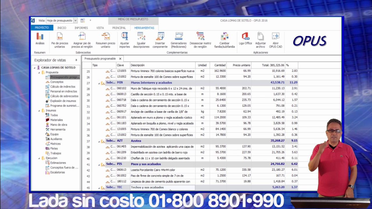 Comparativa OPUS VS NEODATA Ajuste de importes Por Arq. Everardo López