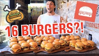 Aussie Guy Eats 16 BURGERS | Burger Collective Food Challenge