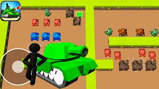 Stickman Tank - Stickman vs Steel Armored Tanks! GRASS, FACTOR / Android Gameplay screenshot 5