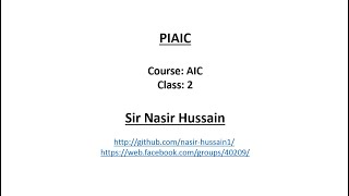 PIAIC-AIC | numpy Fundamentals-2 | Sir Nasir Hussain | Class-2 | 19-Dec-2020