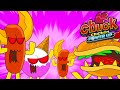 Food Monsters attack ⚡ Chuck Chicken PU 🔥 Superhero Cartoons