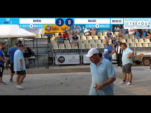 Miniature : 👍 Très belle partie de 16e RIVIERA vs MALBEC : Supranational à pétanque de Trévoux 2021