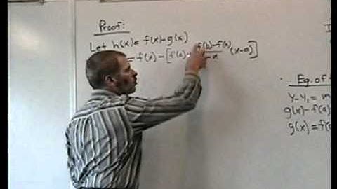 Proof of the Mean Value Theorem