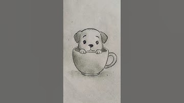 How to draw a cute puppy.                     #shorts#reels