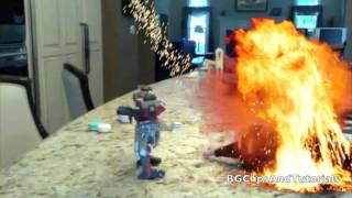 Muzzle Flash & Explosion With Sound FX - Test 1