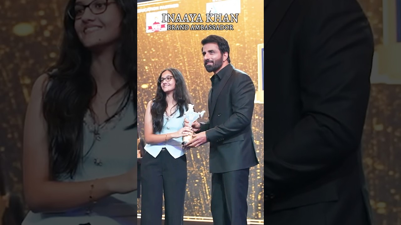 Inaaya Khan Wins Best Social Worker Award |🏆Honoured by Sonu Sood sir at the Rising Bharat Summit ✨
