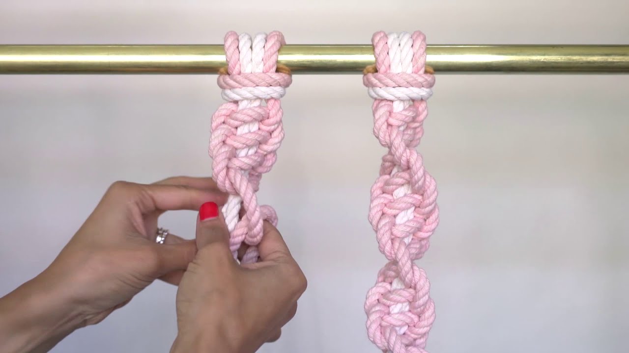 Macrame How to tie a Half Knot Twist YouTube