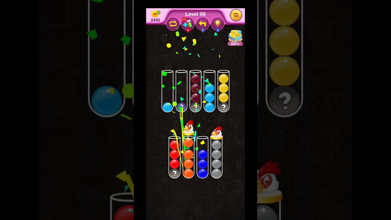 ball sort : color puzzle games level 98
