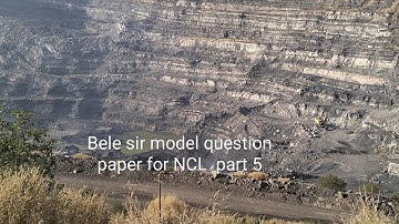 Bele sir model question paper for NCL part 5