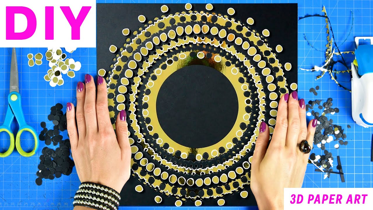 Black and Gold Paper Sculpture | DIY Time Lapse | OLGA SKOROKHOD - YouTube
