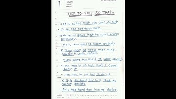 Using So That and Too to #english #grammar