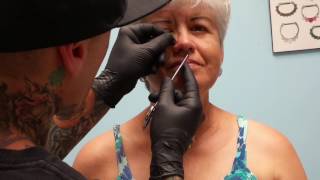 Adorable Grandma Gets Her Nose Pierced!