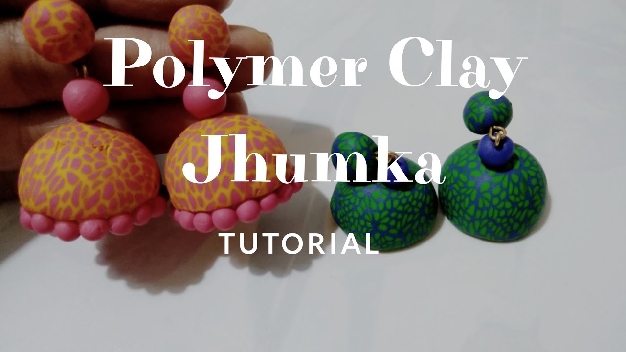 How To Make Polymer Clay Jhumkas | Traditional Party Wear Jhumkas | Polymer Clay Tutorials | Ep:5