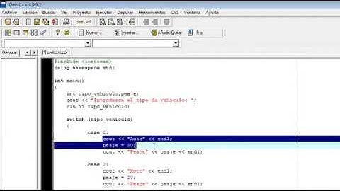 15 C++ Estructura de selección (switch case)