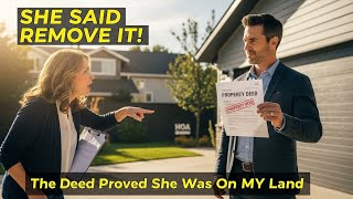 “HOA Karen Demanded I Remove My Garage — The Deed Proved She Was On My Land!”